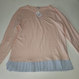 J. Crew Light Pink Long Sleeve Top